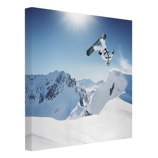 Tableaux moderne Snowboarder volant