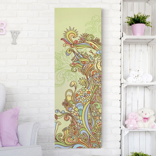 Tableaux sur toile avec dessins Illustration florale