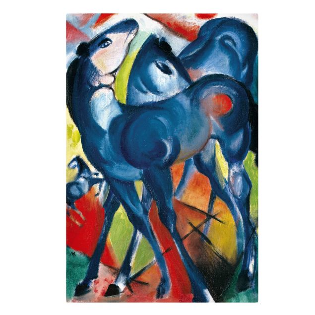 Tableaux Expressionnisme Franz Marc - Les poulains bleus