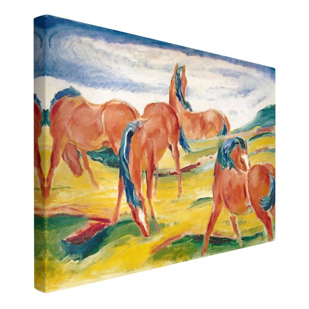 Toile chevaux Franz Marc - Chevaux au pâturage