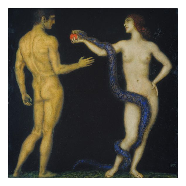 Tableaux portraits Franz von Stuck - Adam et Eve