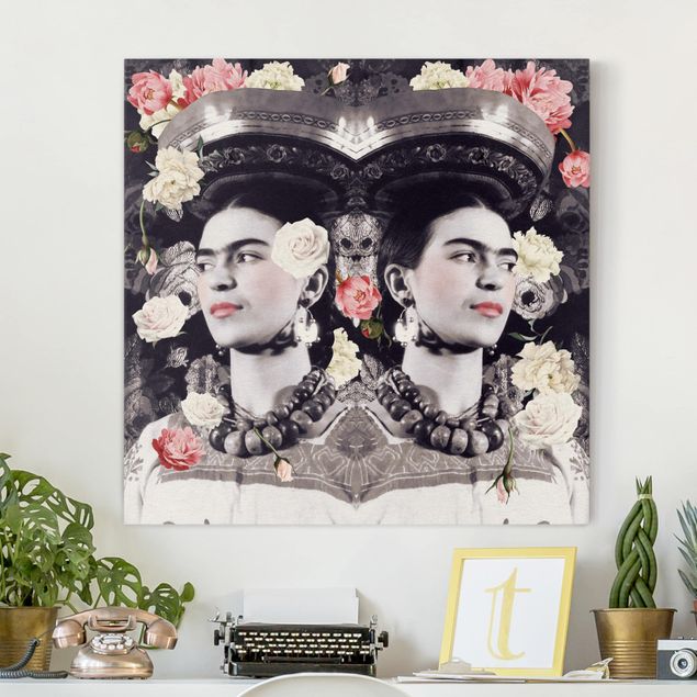 Déco murale cuisine Frida Kahlo - Flood de fleurs