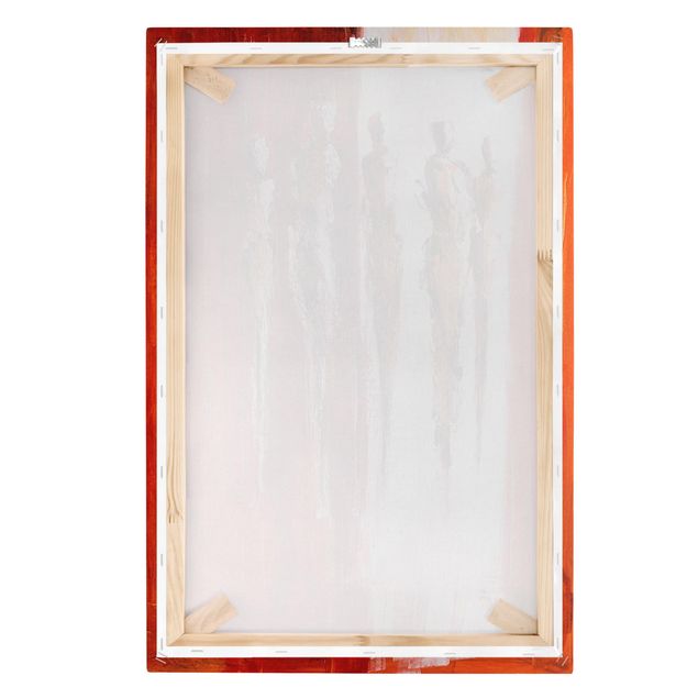 Impressions sur toile Cinq figures en rouge 01