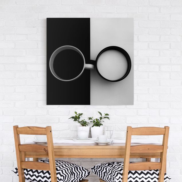 Tableaux sur toile en noir et blanc Opposés