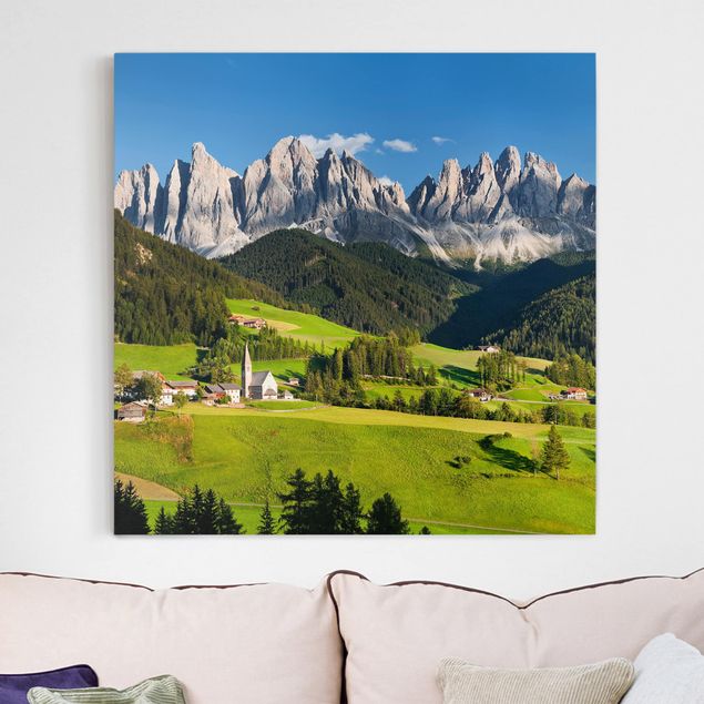 Tableau paysages Odle dans le Tyrol du Sud
