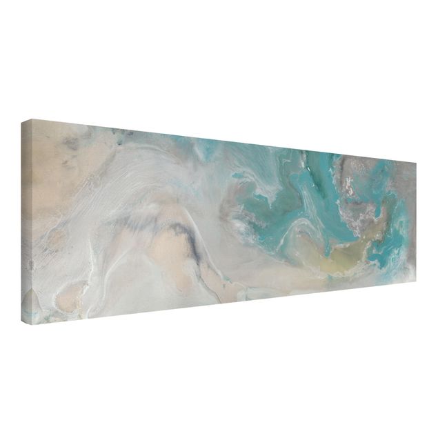Tableau toile abstrait Marée avec balayures de mer I