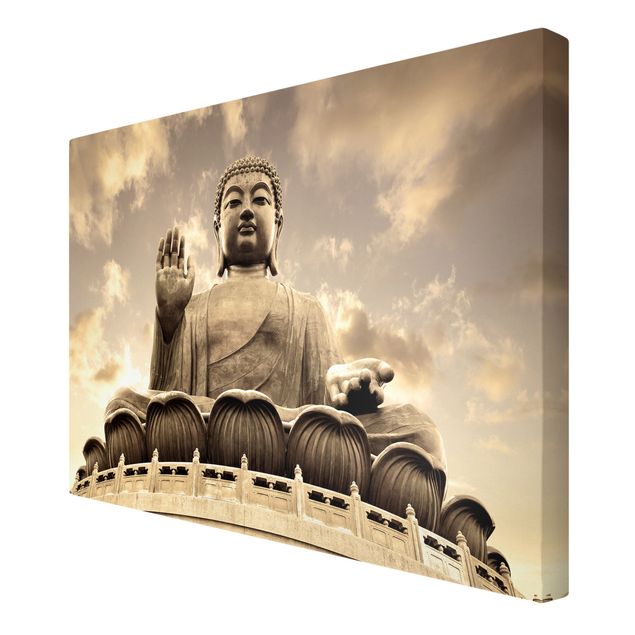 Impressions sur toile Grand Bouddha Sépia
