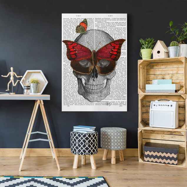 Tableau papillons Scary Reading - Masque de papillon