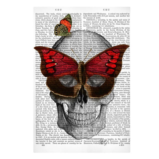 Tableau animaux Scary Reading - Masque de papillon