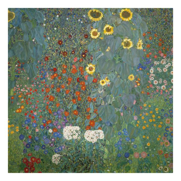 Toile tournesol Gustav Klimt - Tournesols de jardin