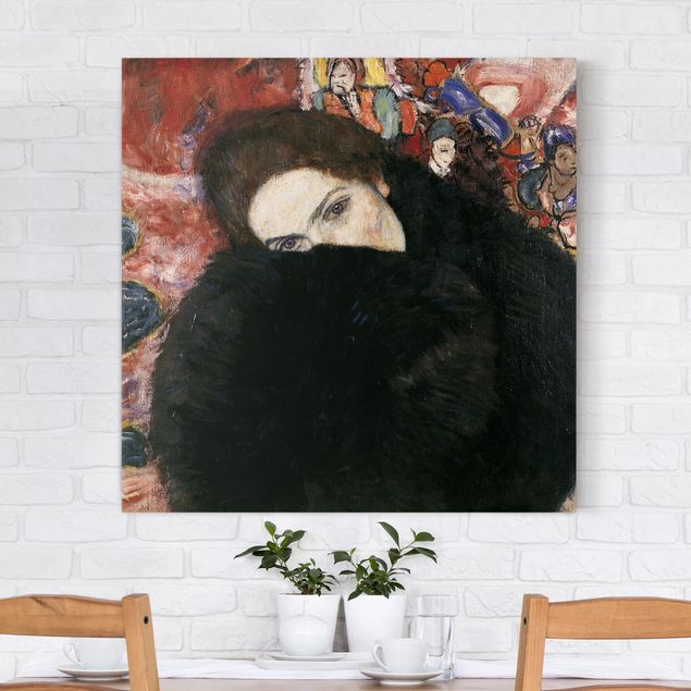 Déco murale cuisine Gustav Klimt - Dame avec une moufle