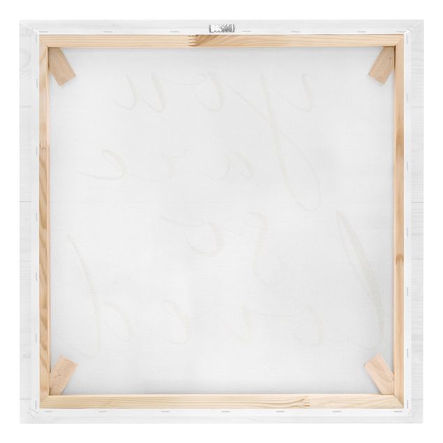 Impression sur toile - Wooden Wall White - Loved
