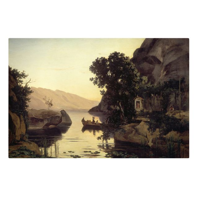 Toile italie Jean-Baptiste Camille Corot - Paysage près de Riva au lac de Garde