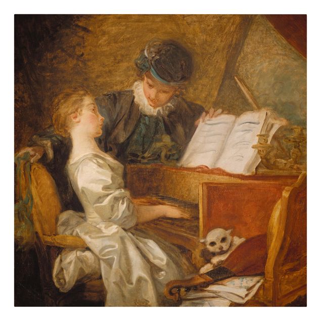 Tableau portrait Jean Honoré Fragonard - La leçon de piano