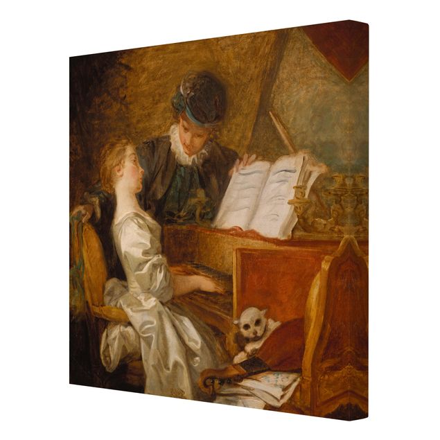 Tableaux reproduction Jean Honoré Fragonard - La leçon de piano