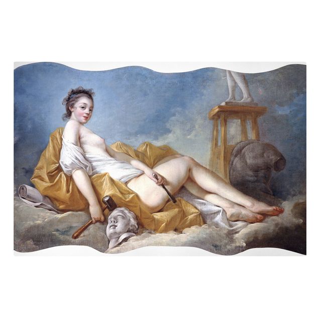 Reproduction tableau impression sur toile Jean Honoré Fragonard - Personnification de la littérature