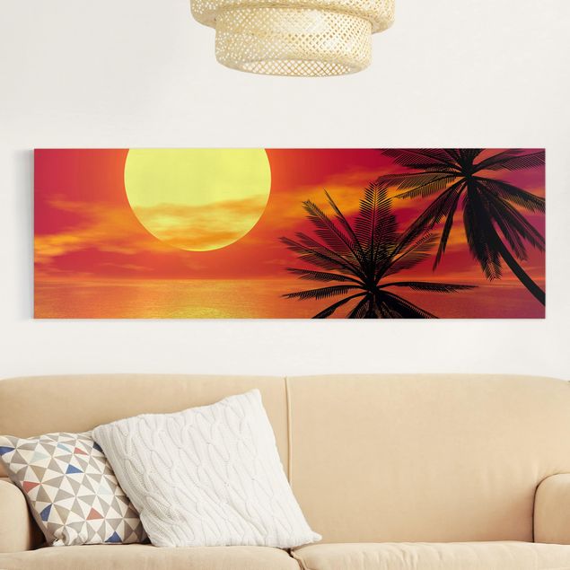 Tableau paysages Coucher de soleil des Caraïbes