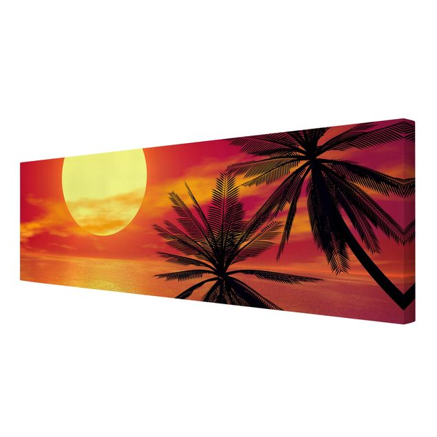 Tableau toile coucher de soleil Coucher de soleil des Caraïbes