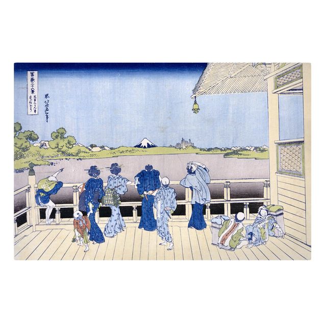 Toile montagne Katsushika Hokusai - La salle Sazai du temple Rakanji