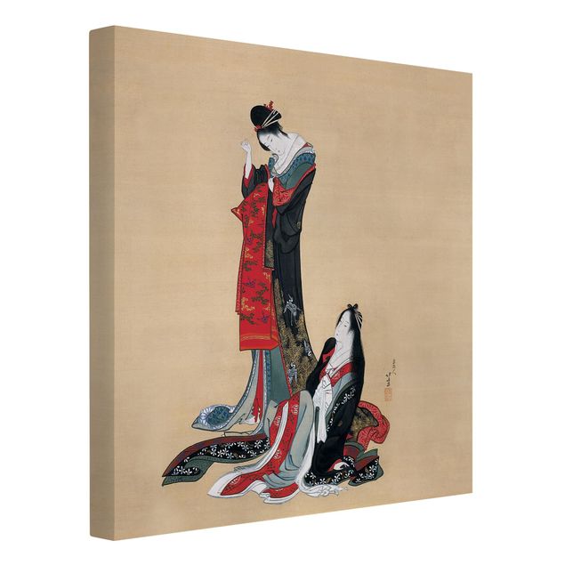Tableaux portraits Katsushika Hokusai - Deux courtisanes