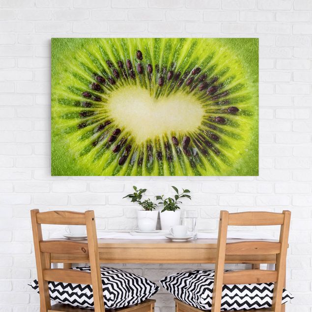 Tableaux modernes cœur de kiwi
