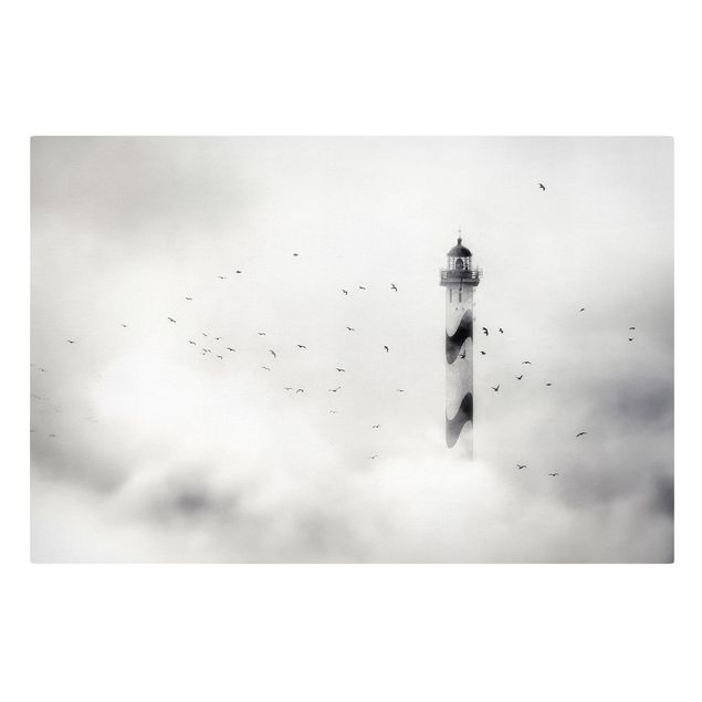 Tableaux oiseaux sur toile Phare Dans Le Brouillard