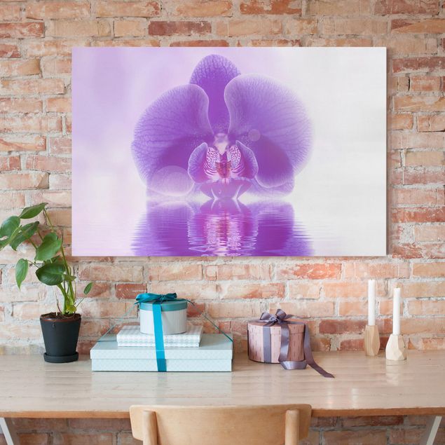 Tableau orchidées Orchidée violette sur l'eau