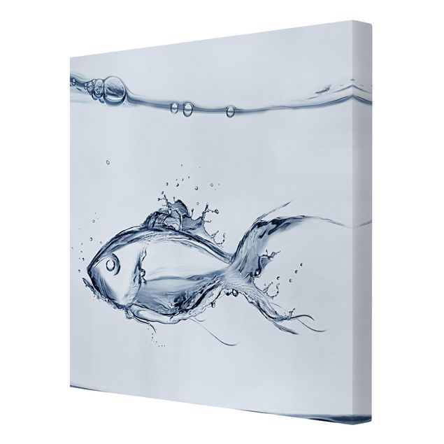 Toile imprimée animaux Liquid Silver Fish