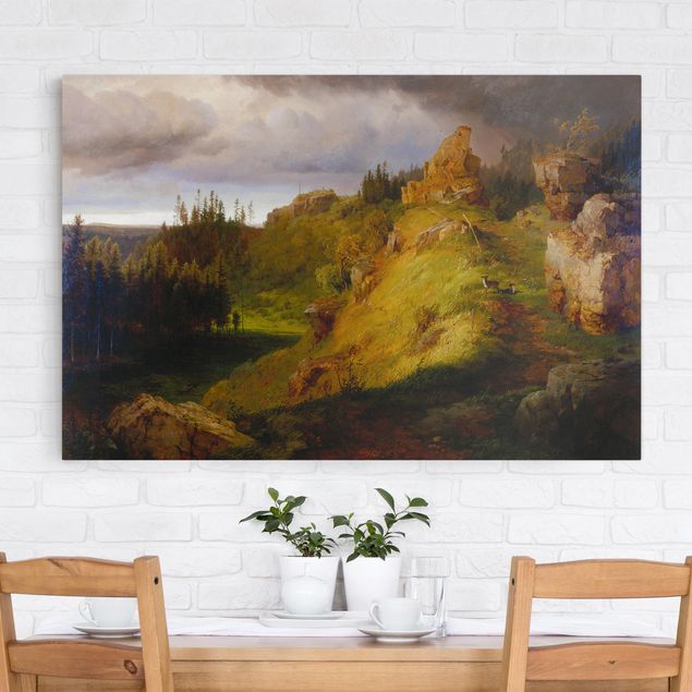 Tableau paysage Louis Gurlitt - Paysage des montagnes géantes