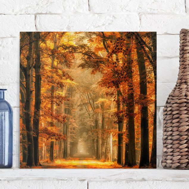 Déco murale cuisine Forêt enchantée en automne