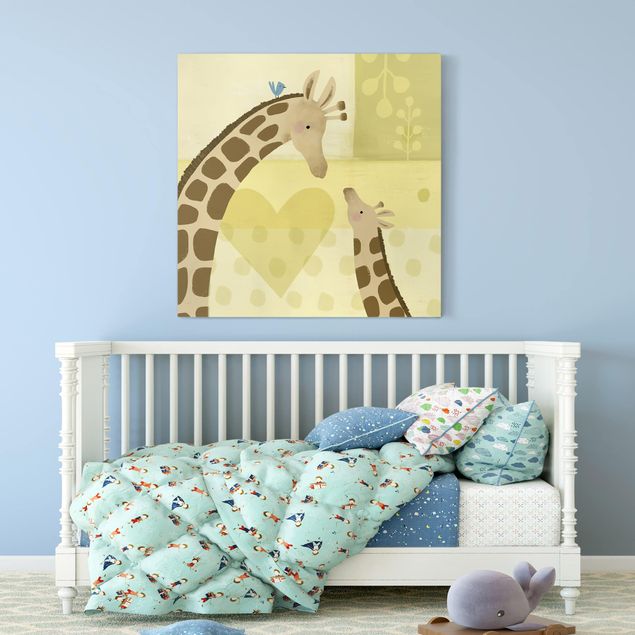 Toile girafe Maman et moi - Girafes