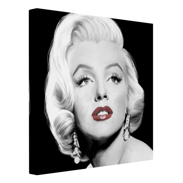 Tableau style vintage Marilyn avec des boucles d'oreilles