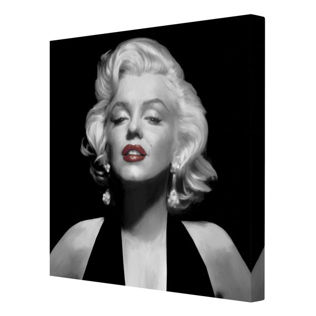 Tableau décoration Marilyn aux lèvres rouges