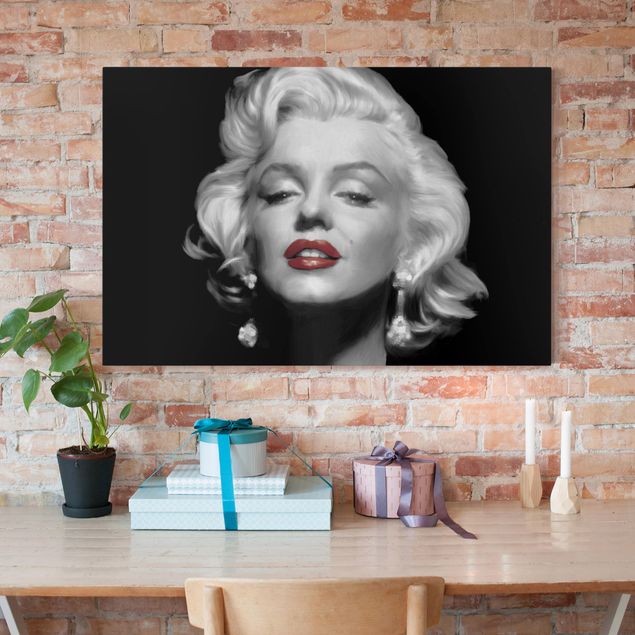 Tableau moderne Marilyn aux lèvres rouges
