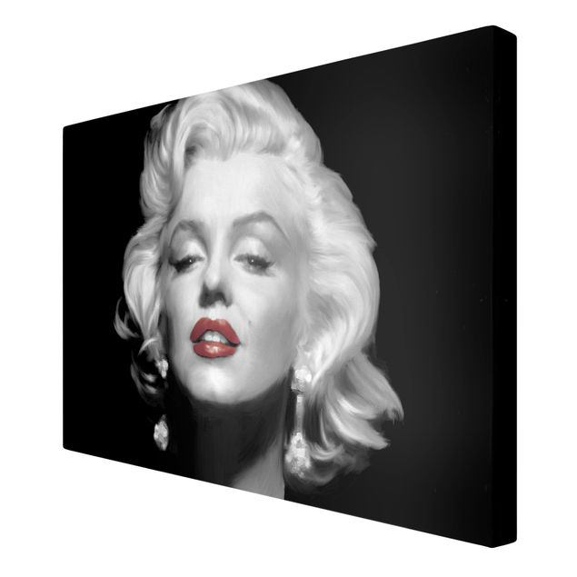 Tableau décoration Marilyn aux lèvres rouges