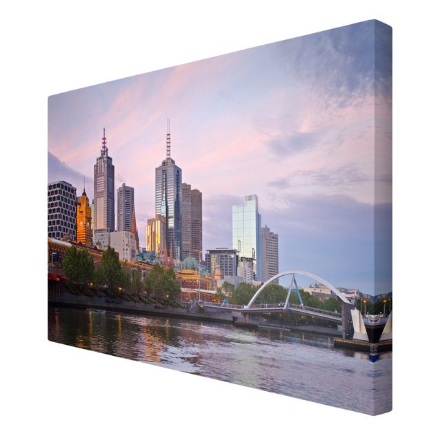 Tableau de ville Melbourne au coucher du soleil
