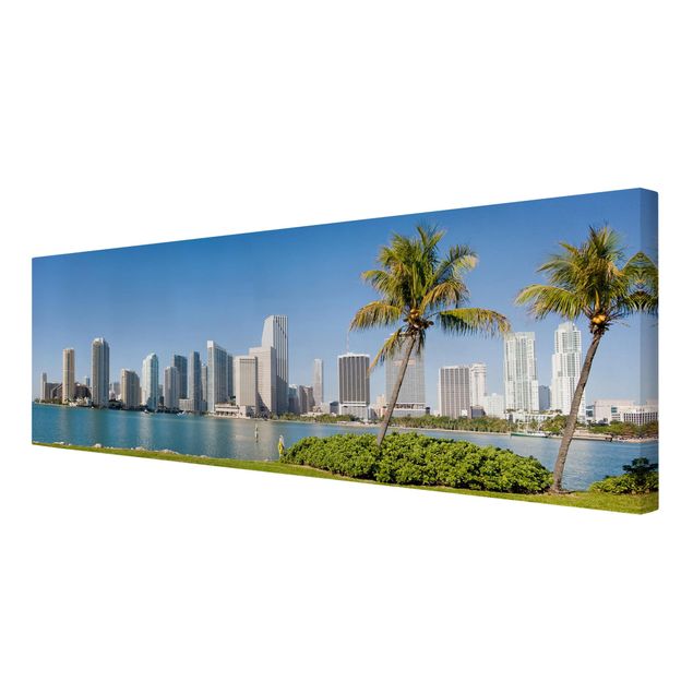 Tableaux toile Miami Beach Skyline