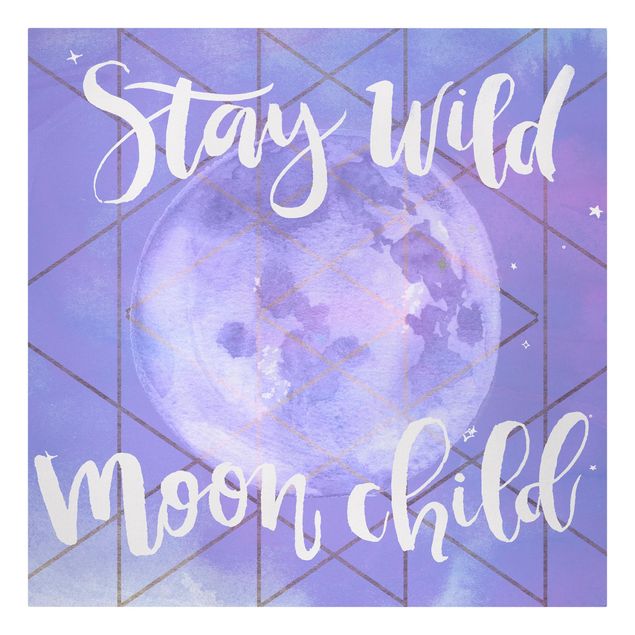 Tableaux lilas Moon Child - Stay Wild