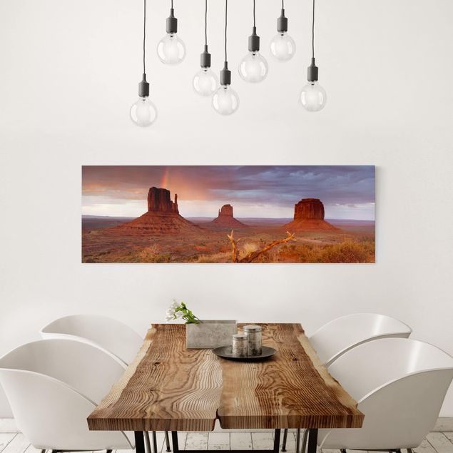 Tableaux paysage Monument Valley au coucher du soleil