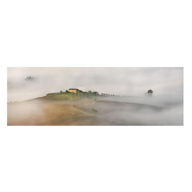 Tableau deco nature Brouillard matinal en Toscane