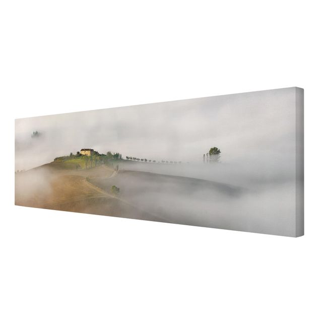 Tableau toile paysage Brouillard matinal en Toscane