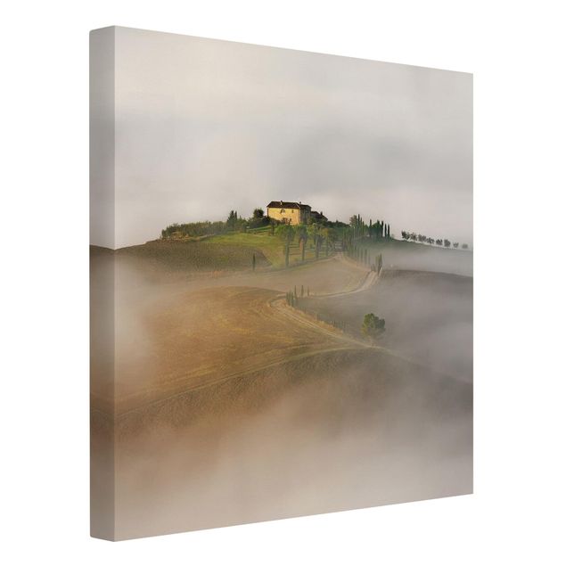 Tableaux moderne Brouillard matinal en Toscane