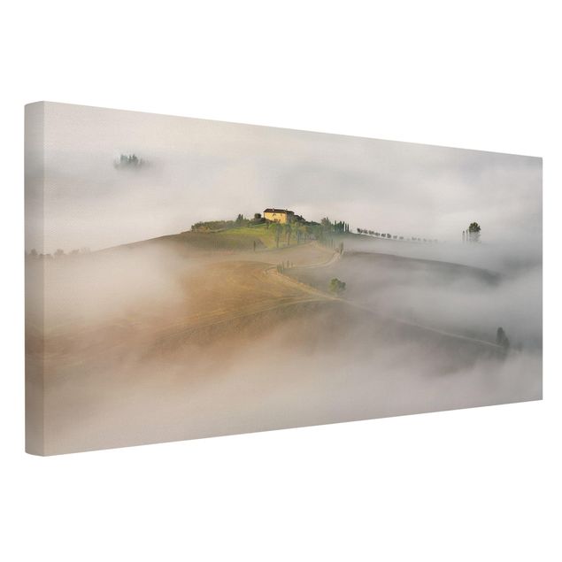 Tableaux moderne Brouillard matinal en Toscane