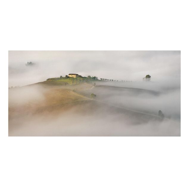 Tableau deco nature Brouillard matinal en Toscane