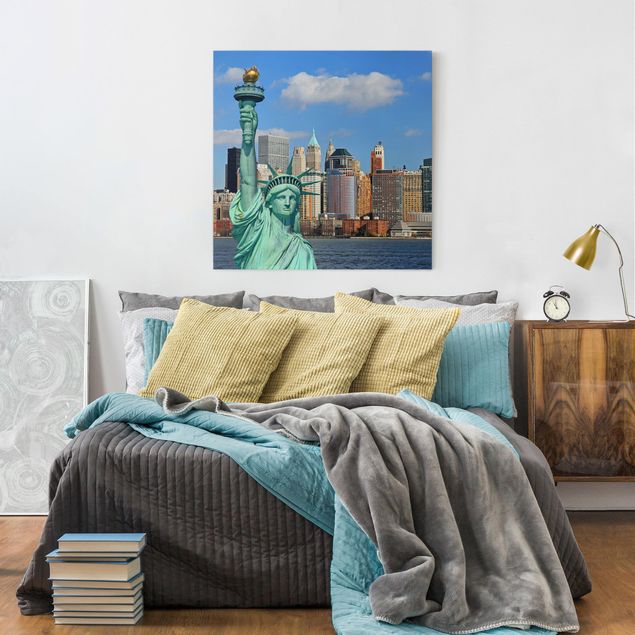 Tableau de New York sur toile Silhouette urbaine de New York