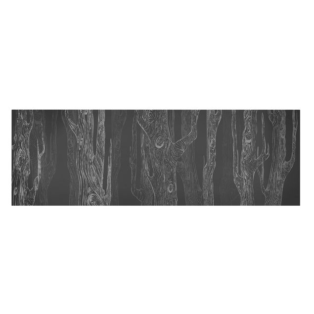 Tableau deco nature No.MW20 Living Forest Gris Anthracite