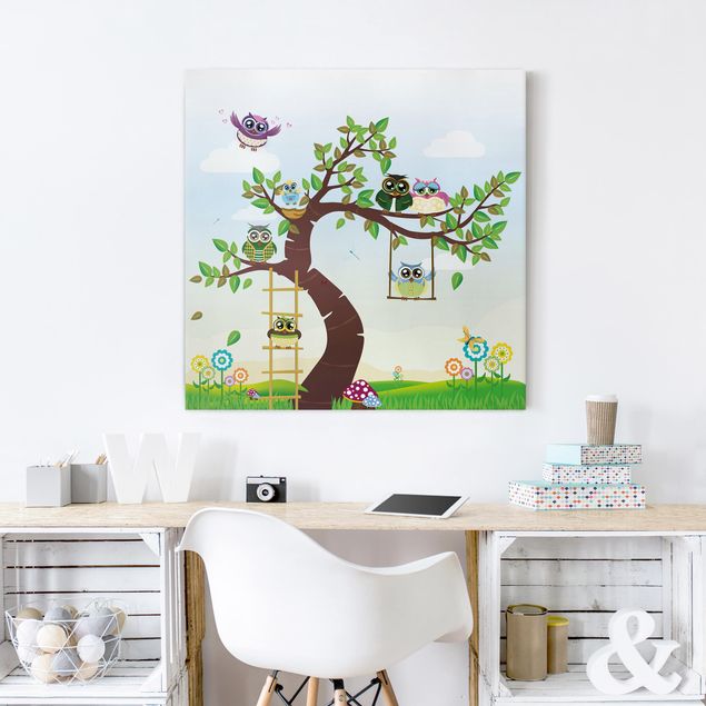 Tableau paysages No.YK23 Funny Owl Tree