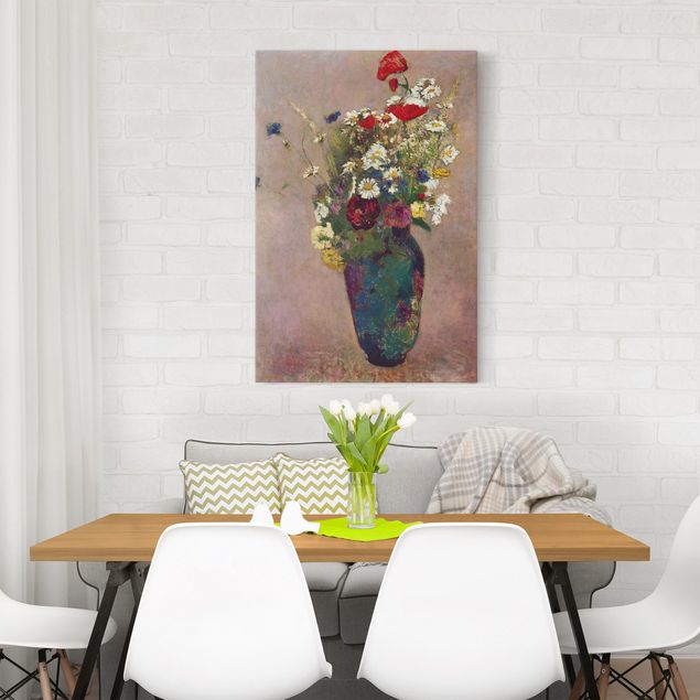 Tableau coquelicot Odilon Redon - Vase à fleurs avec des coquelicots
