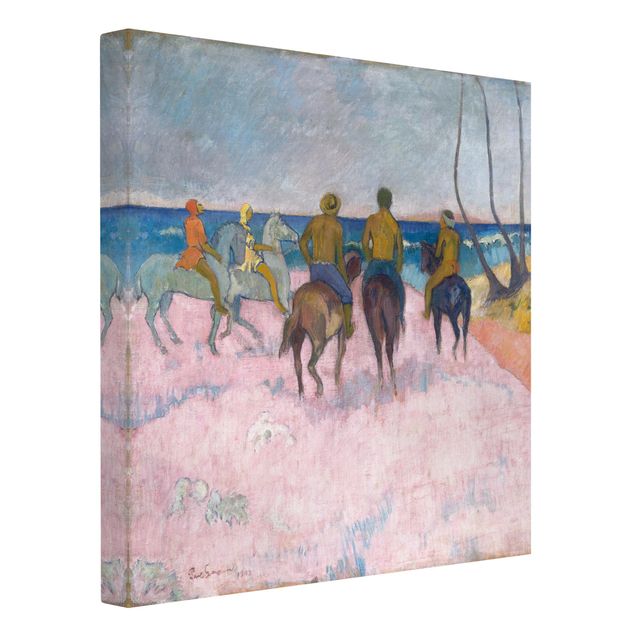 Toile chevaux Paul Gauguin - Cavaliers sur la plage