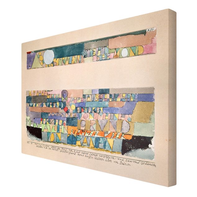 Tableaux multicolore Paul Klee - La lune est haute et brillante...